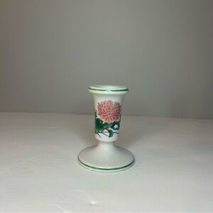 Candle Holder Made In Japan Porcelain Glass Floral Cottage Core Boho Chic VTG